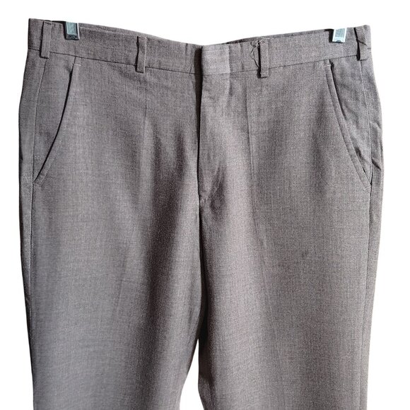 33x28 Mens True Vintage Rayon/Dacron Dress Pants Flat Front 1970's Lawyer Prep - Picture 3 of 7